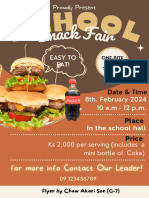 School Snack Fair Flyer