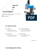 Les Differentes Types de Fraises de Machine Fraiseuse Et Leurs Caracteristiques