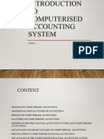 Introduction To Computerised Accounting