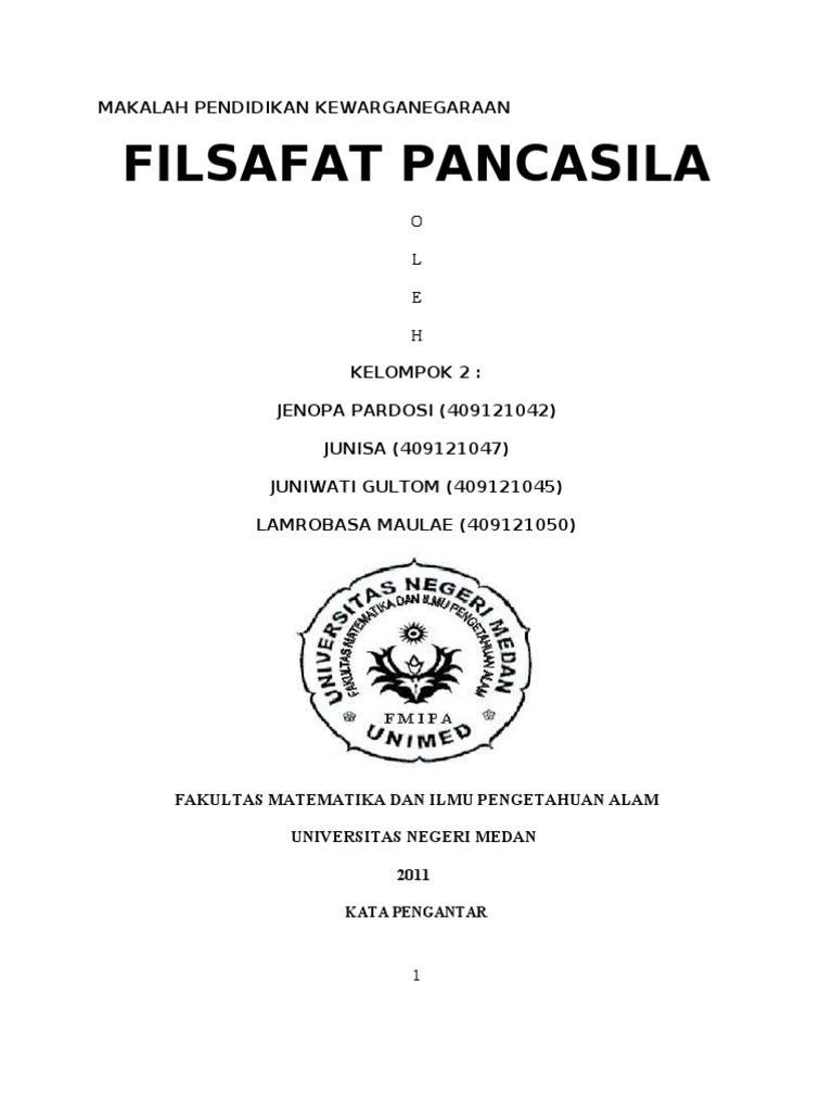 Makalah Filsafat Pancasila