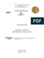 Wisdom: Special Issue 3 (4), 2022 Philosophy of Education