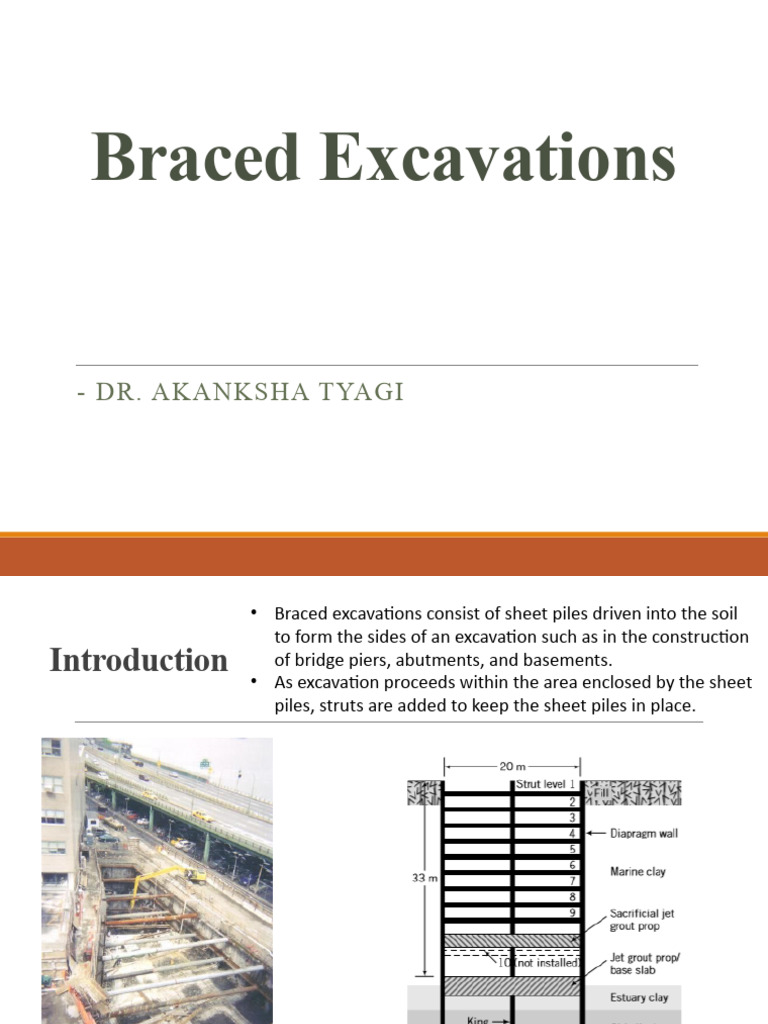 Braced Excavations: Design and Methods | PDF | Deep Foundation ...