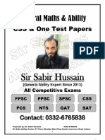 General Maths & Ability Sir Sabir Hussain 2nd Floor Khushbu Ejaz Plaza Kaccha Lawrance Road Lahore(2)