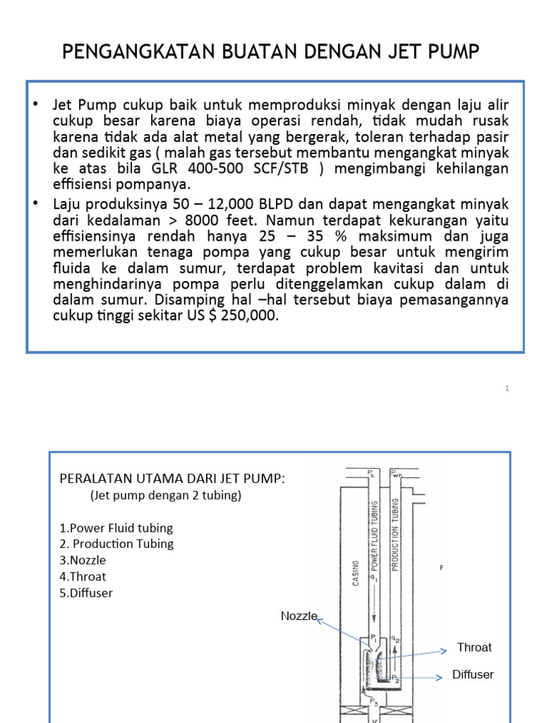 Keunggulan dan Prinsip Kerja Jet Pump | PDF
