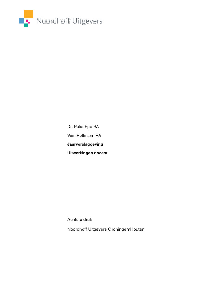 Antwoordenboek Jaarverslaggeving | PDF