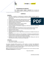 Cajero (A) : Requerimiento de Personal