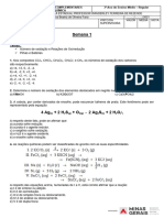 ATIVIDADES COMPLEMENTARES - 3° Ano Regular - Química