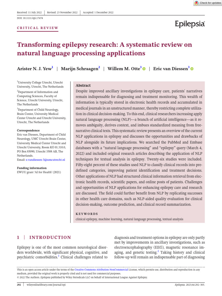 Curated visual reference: Fresh Look at Epilepsia 2022 Yew Transforming Epilepsy Research A Systematic
