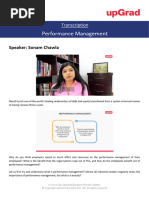 Performance Management - Transcription