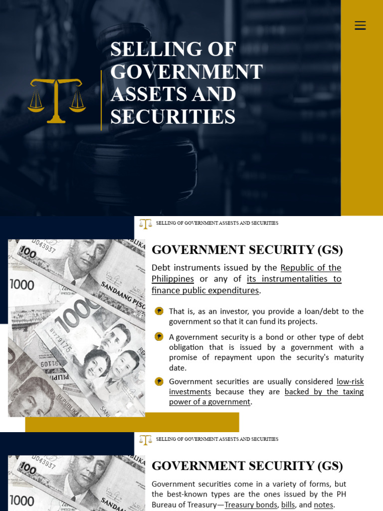 Selling of Government Security | PDF | United States Treasury Security ...