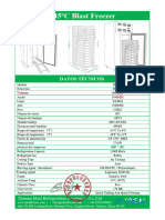 15 Trays - 45C Blast Freezer Technical Data