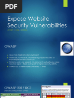 VU21997 - Expose website security vulnerabilities - Class 3 SQLi