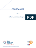 Programme - BTS - Culture - Générale - Et - Expression Élève