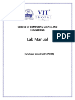 Database Security Lab Manual