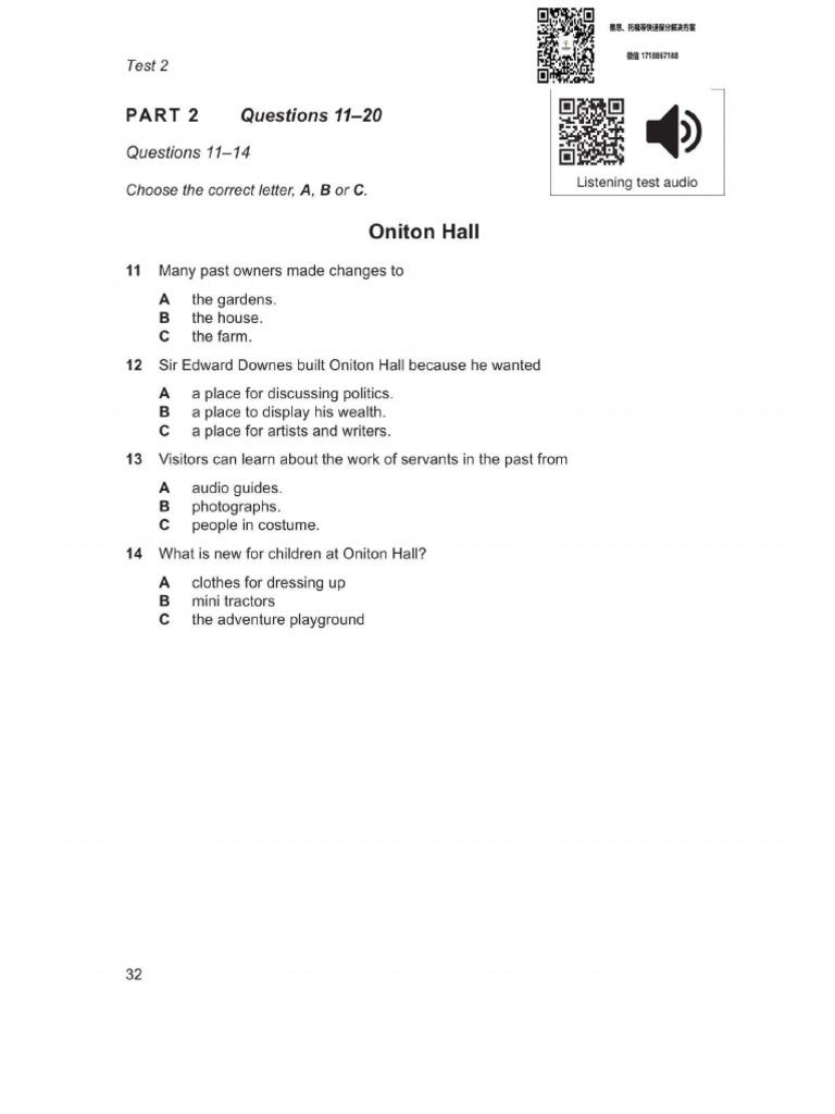 Cam 17 Test 2 Section 2 Mcq And Matching Pdf