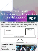 Layunin, Paraan, Sirkumstansiya, at Kahihinatnan NG Makataong Kilos