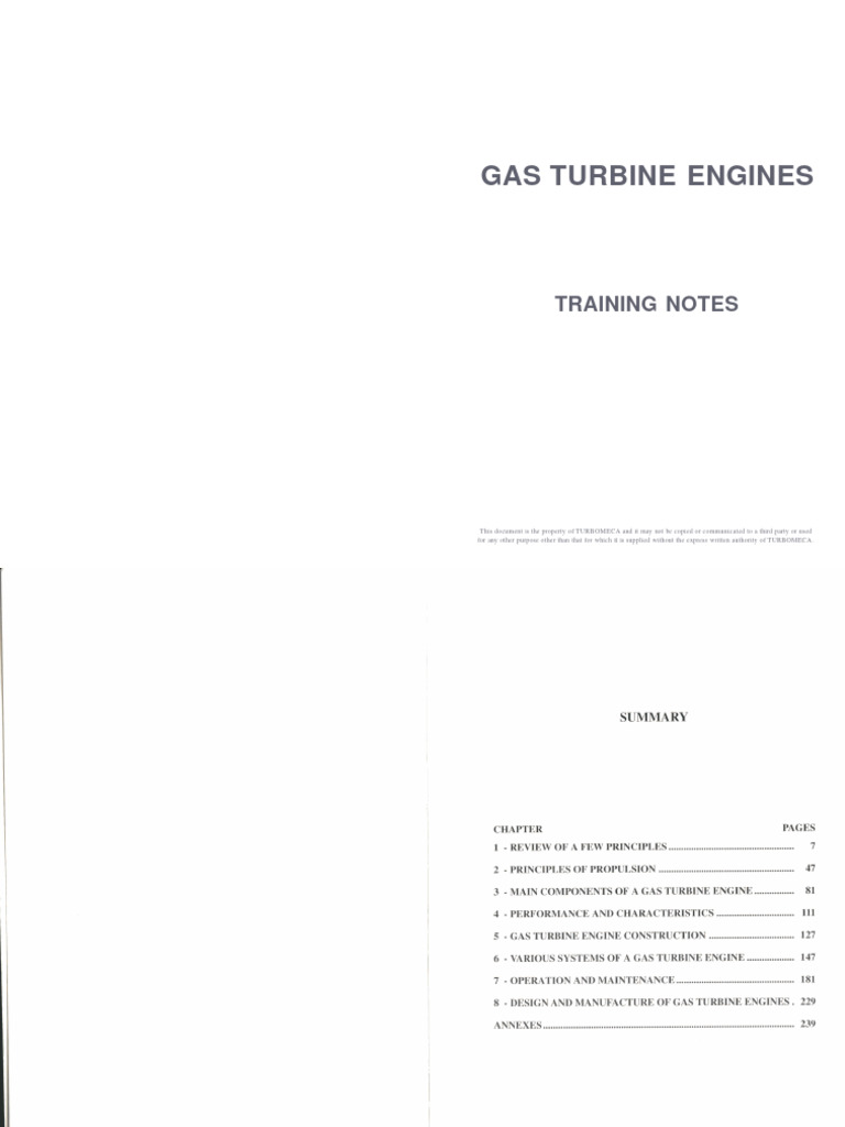 Introduction to Gas Turbine Engines | PDF