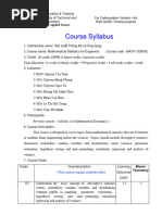 Syllabus - Mathematical Statistics For EngineersCLC