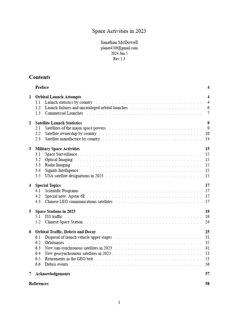2023 Space Launch Overview | PDF | Satellite | Spaceflight