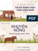 Tái Sử Dụng Chất Thải Chăn Nuôi