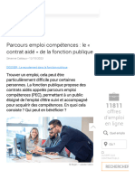 Parcours Emploi Compétences - Le Contrat Aidé de La Fonction Publique - Emploipublic