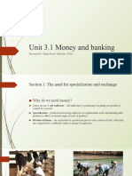 Unit 3.1 Money and Finance