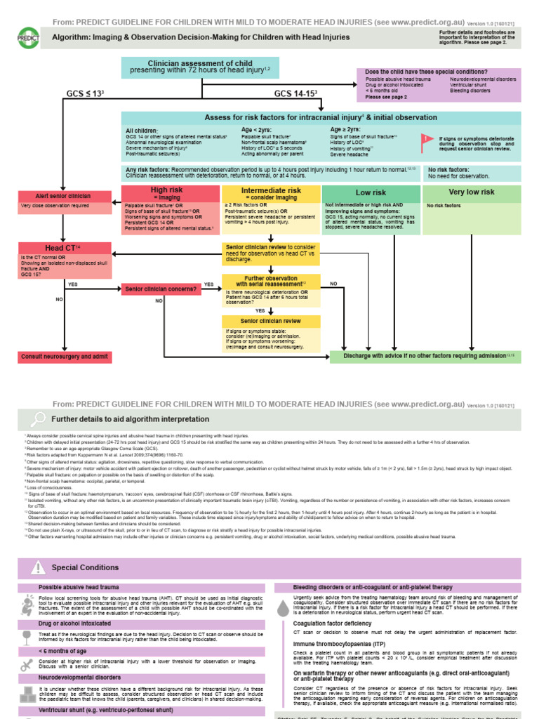 Pediatric Head Injury Assessment Guidelines | PDF | Traumatic Brain ...