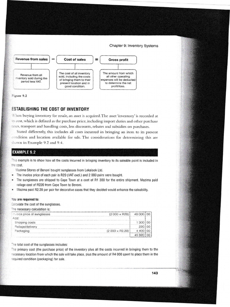Textbook+Examples+9.2-9.10+ Copy+From+Old+Textbook | PDF | Inventory ...