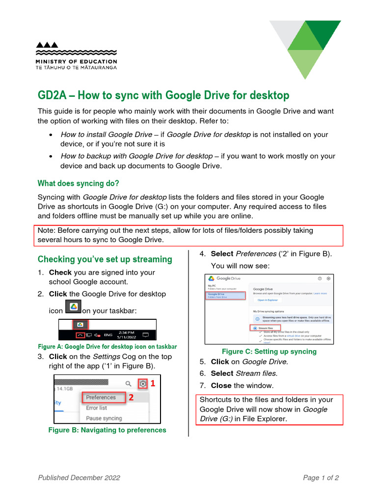 Sync Google Drive to Desktop | PDF | Online And Offline | Computing