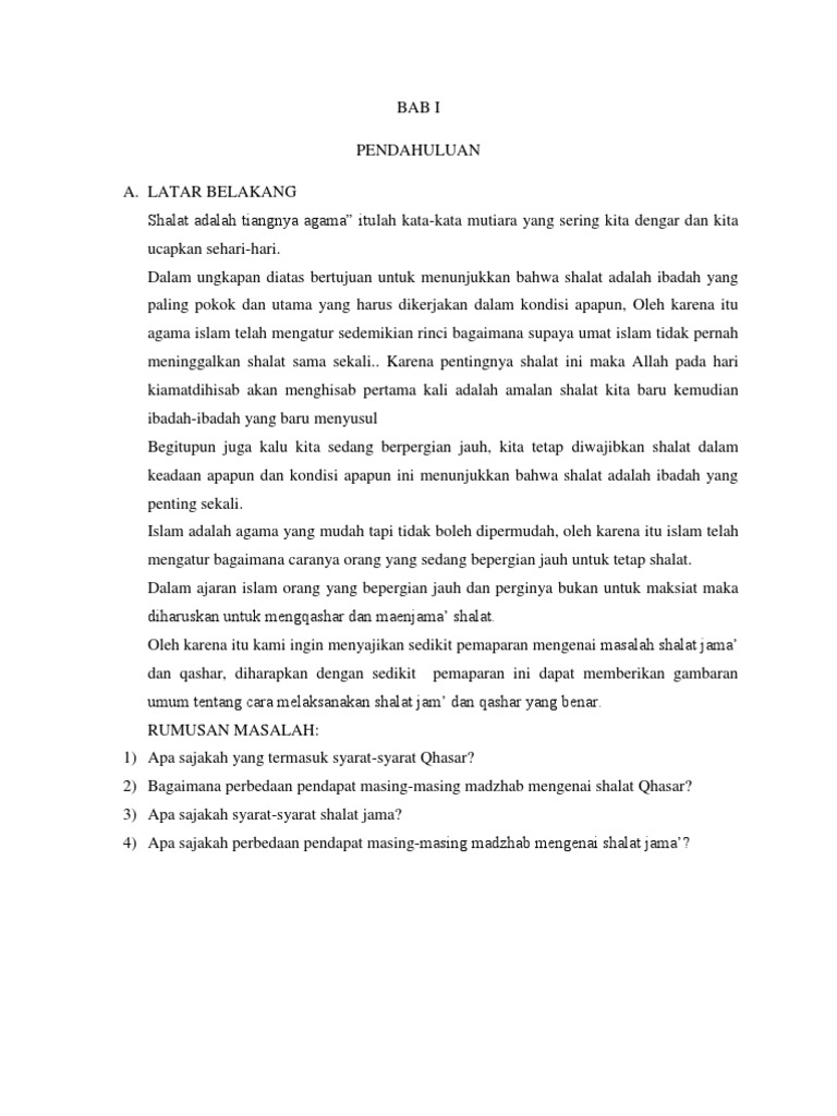 Shalat Jamak Dan Qashar Oleh Mochammad Khoirul Anwar