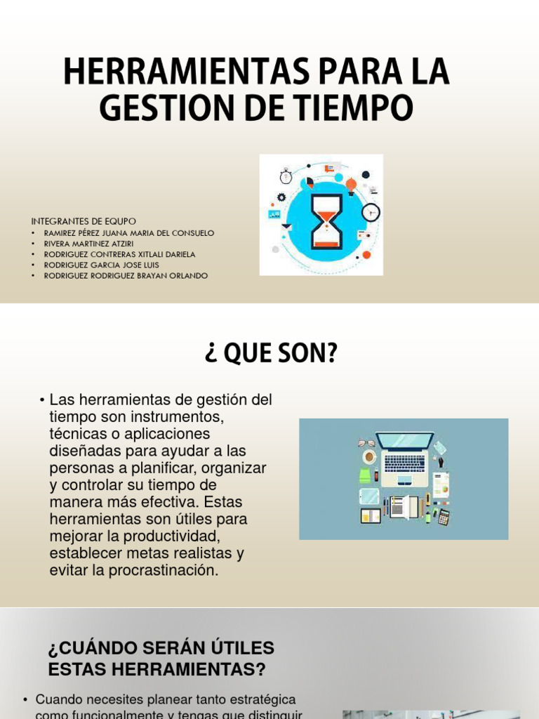 Herramientas para La Gestion de Tiempo | PDF | Gestión del tiempo ...