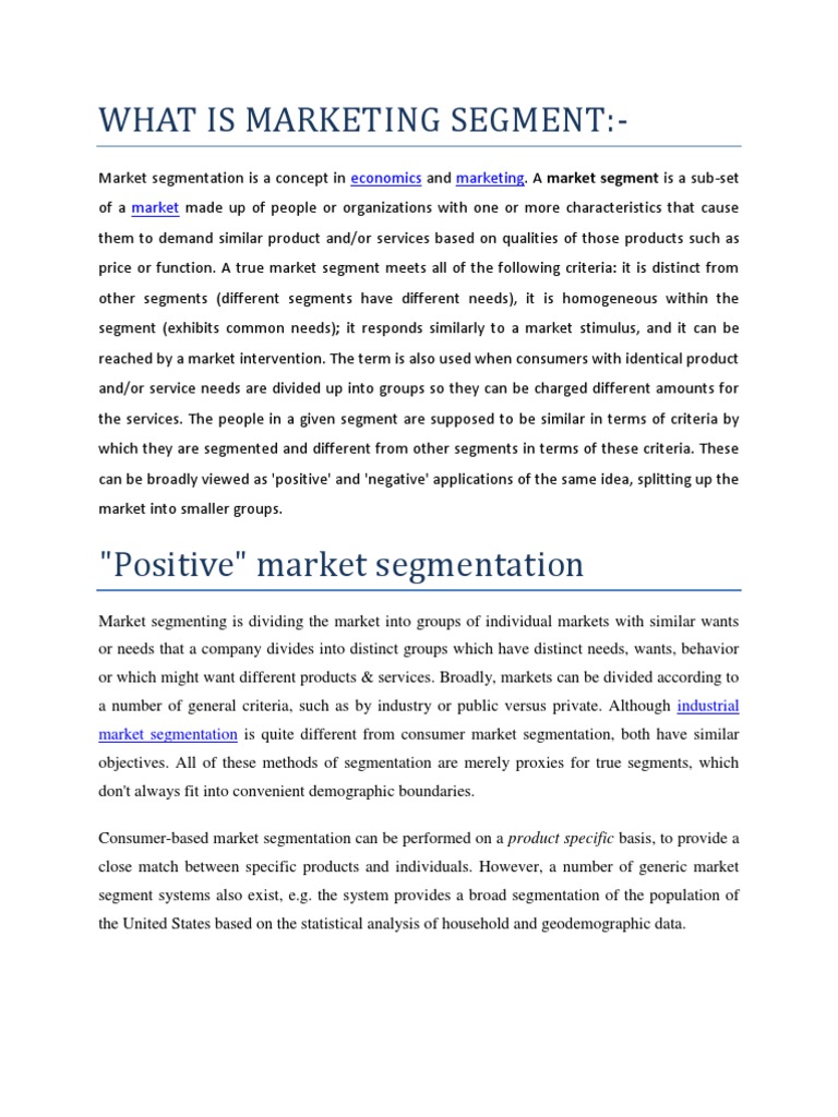 Understanding Market Segmentation | PDF | Market Segmentation | Marketing