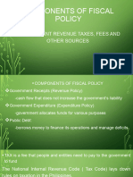 Components of Fiscal Policy-Government Revenue Taxes