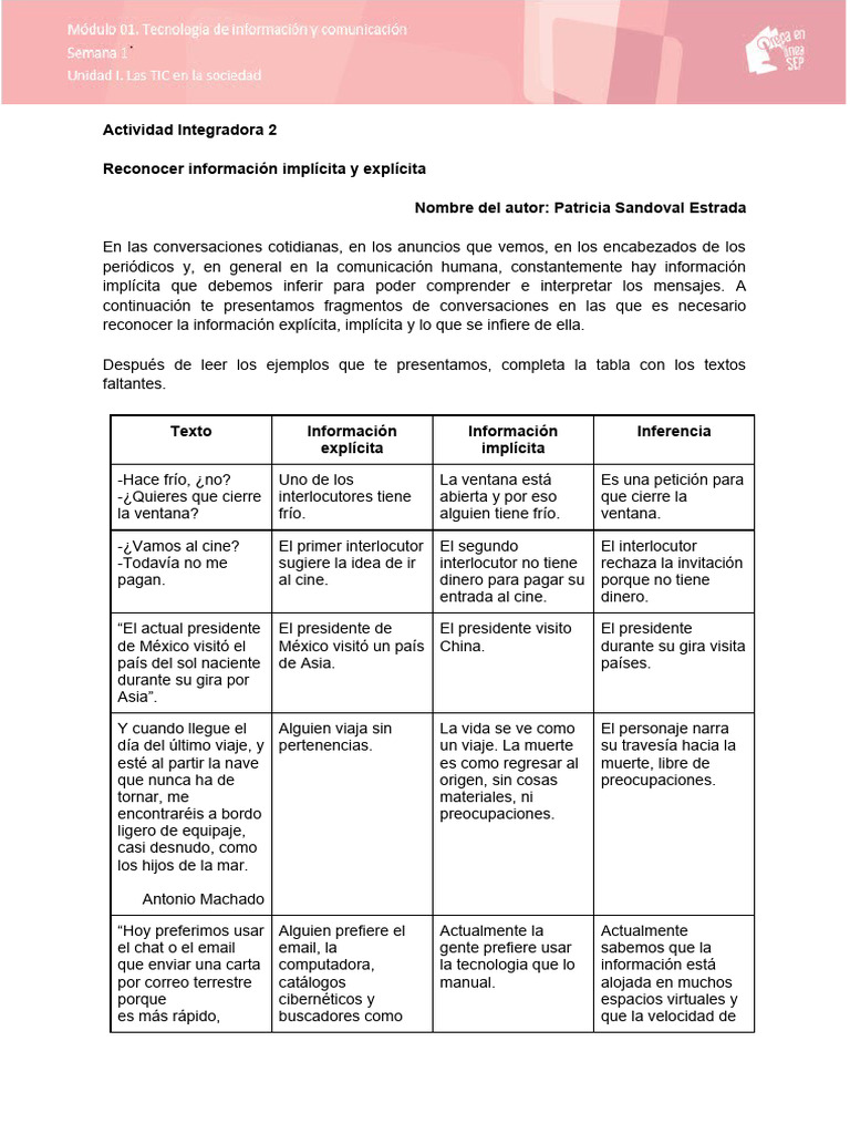 SandovalEstrada - Patricia - AI2. Reconocer Información Explícita e ...