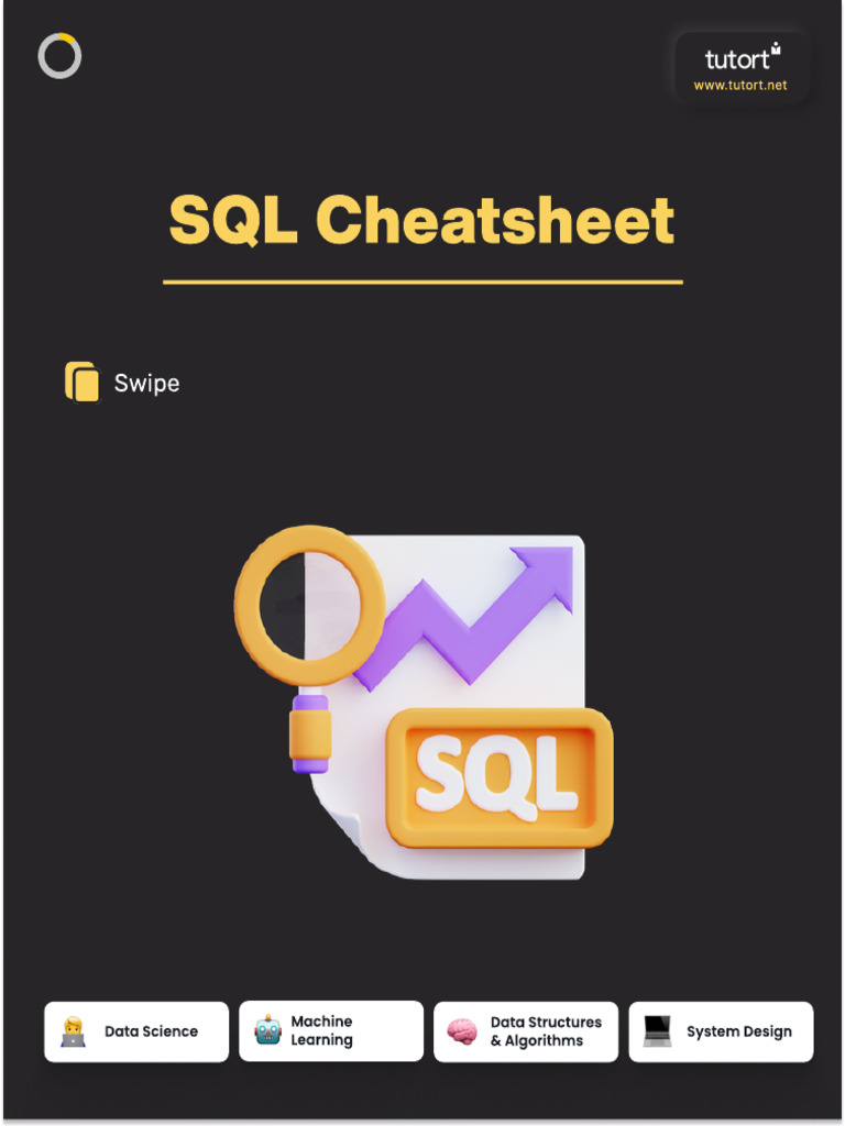 SQL CheatSheet 1680011434 | PDF | Computer Science | Algorithms