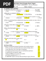 VII HYA Revision Worksheet Answer Key 202122