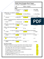 VII HYA Revision Worksheet Answer Key 202122