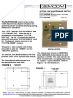 Special Use Maintenance Switch Cut Sheet UL LISTED