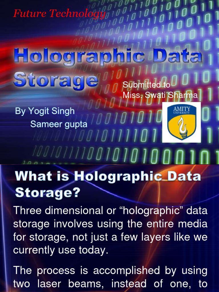 Holographic Data Storage Technology | PDF | Dvd | Holography