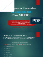 Acronyms To Remember Business Studies ClassXII CBSE