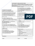 Neck Pain Disability Index Questionnaire