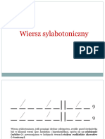 Wiersz Sylabotoniczny (Podstawowe Wiadomości)