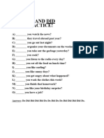 Do and Did Practice Grammar Drills Reading Comprehension Exercises 56819
