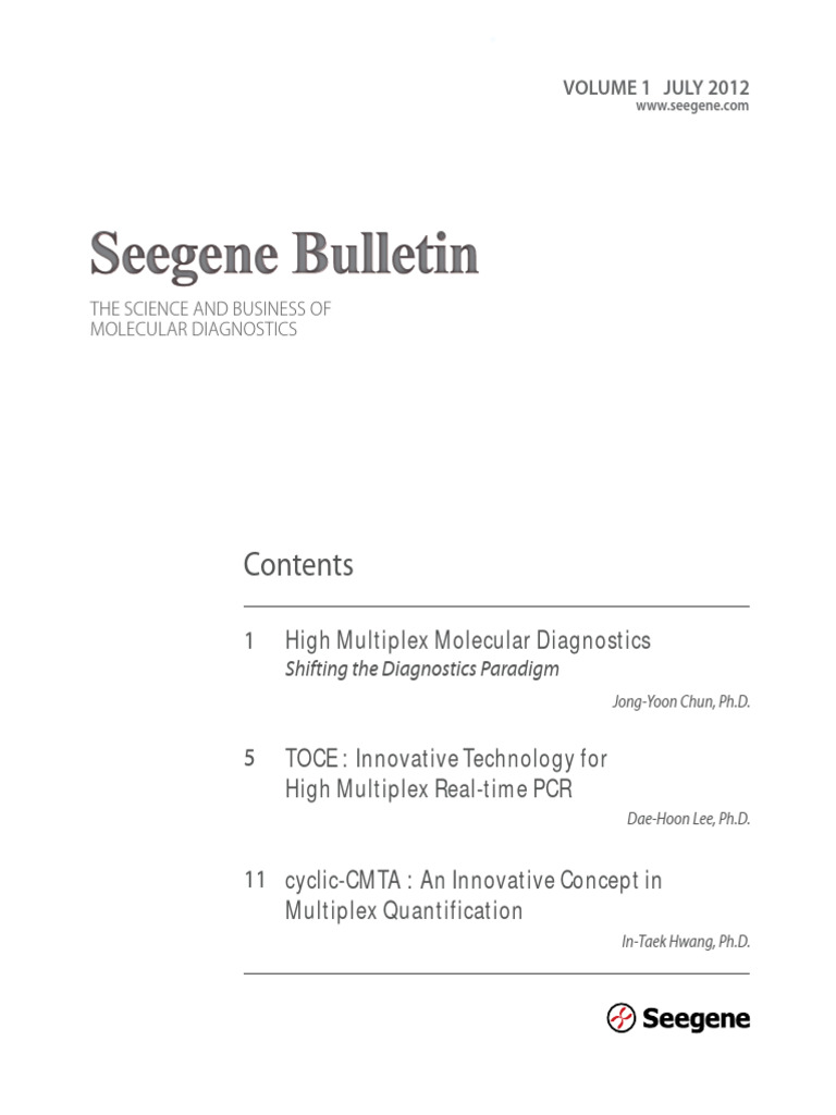 TOCE Technology in Molecular Diagnostics | PDF | Polymerase Chain ...