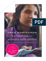 Greg Mortenson - La Bambina Che Scriveva Sulla Sabbia