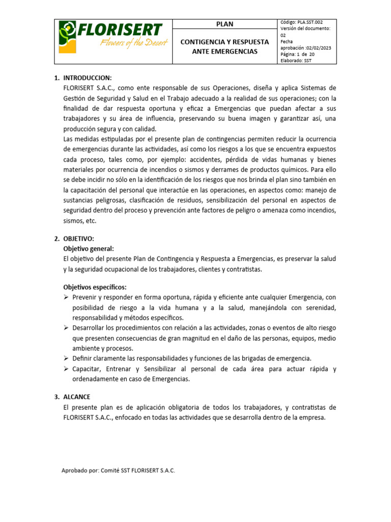 Plan de Contingencia ante Emergencias | PDF | Primeros auxilios | Hospital