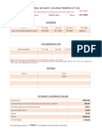 Preliminary Course Reservation