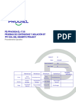 PE-PPAC0024-EL-17.03 Pruebas de Continuidad y Aislacion