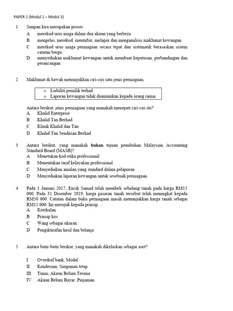 Paper 1 Modul 1 - 3 Pa | PDF