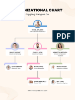 Beige Minimalist Organizational Chart Poster